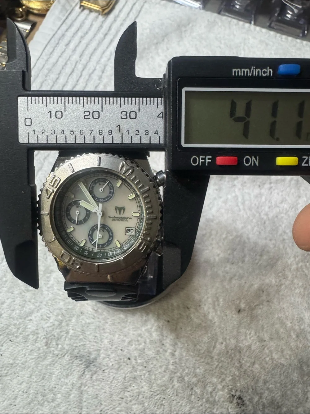 Technomarine Men's Silver and White Chronograph Watch